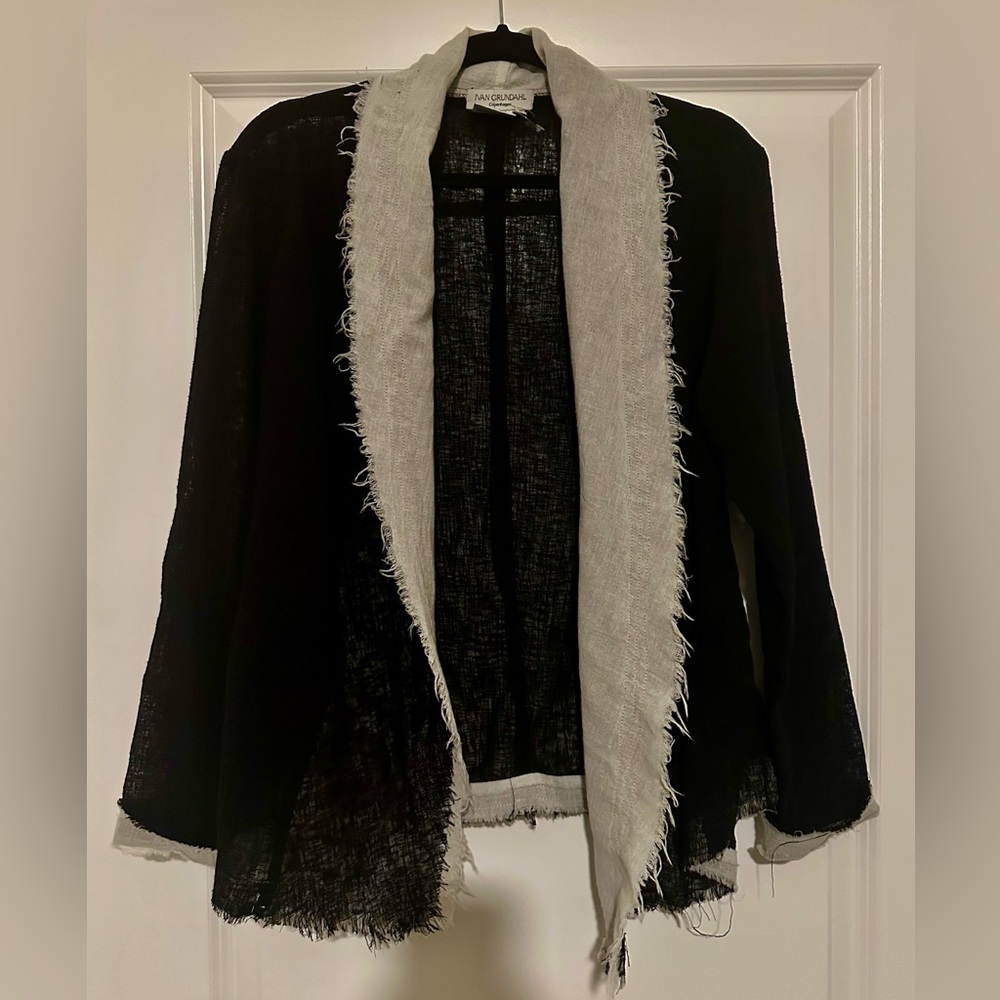 Black and Gray Women's Cardigan